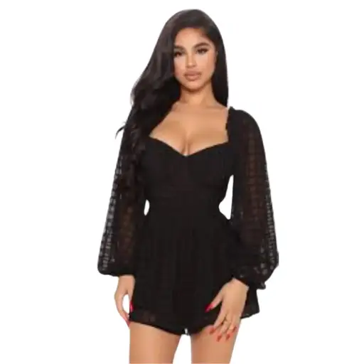 [011030] Vestido Fashion Nova C Negro T M
