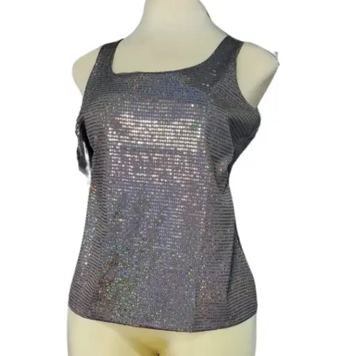 [011065] Blusa The Limited C Cafe griseaso T S