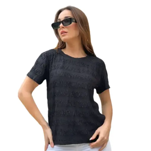 [011073] Blusa A new day C Negro T S