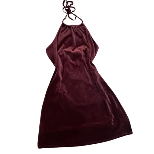 [011083] Vestido terciopelo Wild fable C Vino T XL