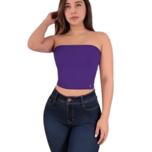 [011086] Crop top Wild fable C Morado T XS