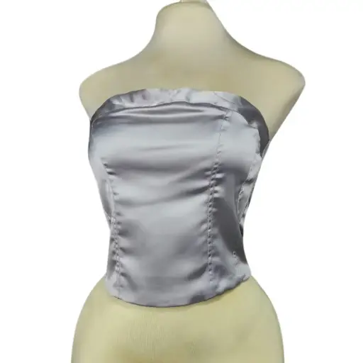 [011087] Crop top Wild fable C Gris T XXS