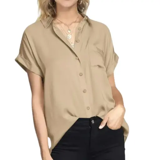 [011102] Blusa Isabel C Khaki T XS