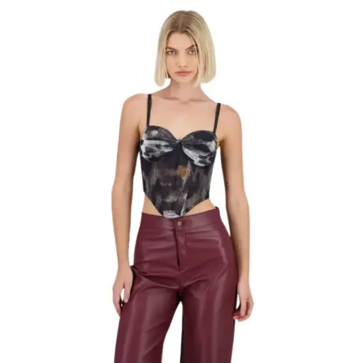 [011147] Corset Beyouty C Negro - Rojo T S
