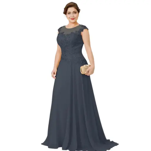 [408533] Vestido Azazie Encaje  C Dark Navy T 16
