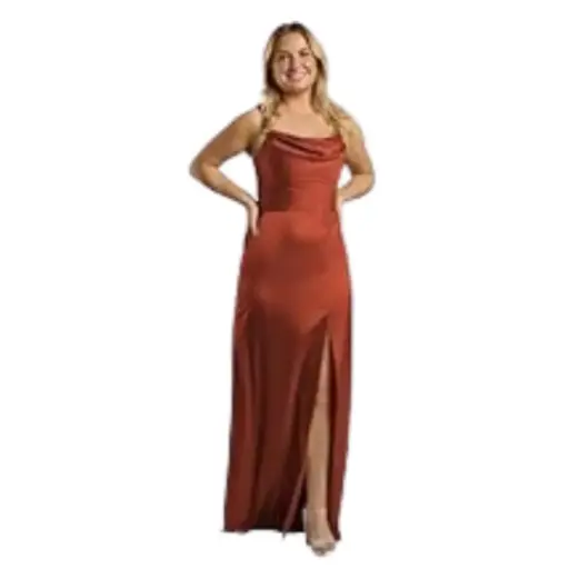 [44474] Vestido Azazie C Ladrillo T 8 