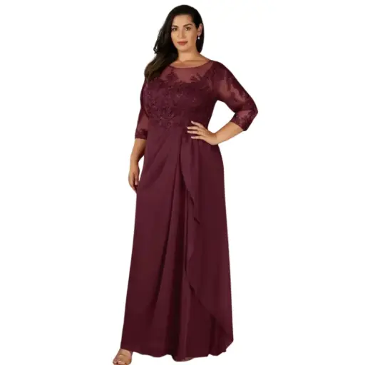 [304410] Vestido Azazie C Vino T 20