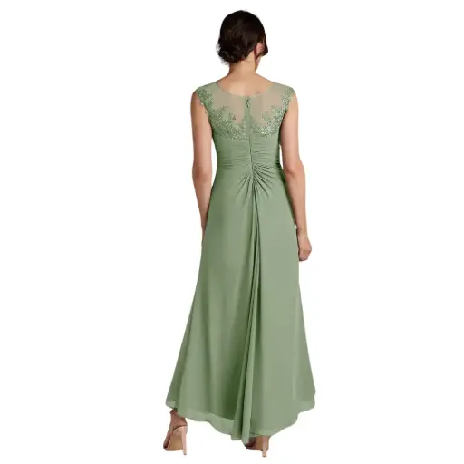 [01053] Vestido Azazie C Pistache T 14