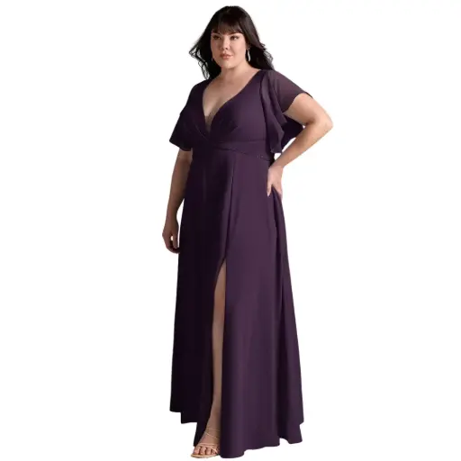 [418429] Vestido Azazie C Morado T 14
