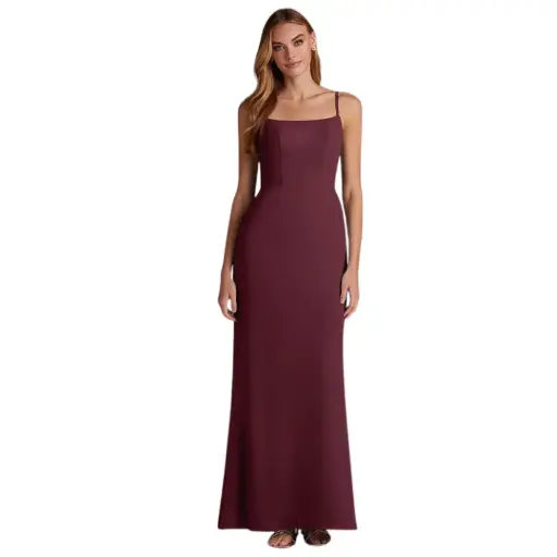 [643903] Vestido Azazie C Guinda T 4