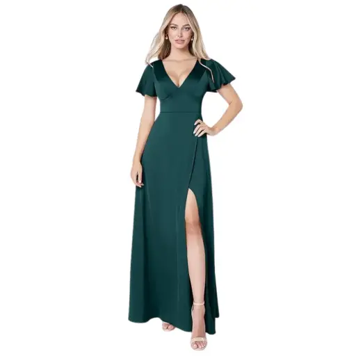 [70824] Vestido Azazie C Verde Bandera T 8