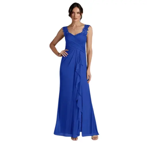 [66062] Vestido Azazie C Azul rey T 14