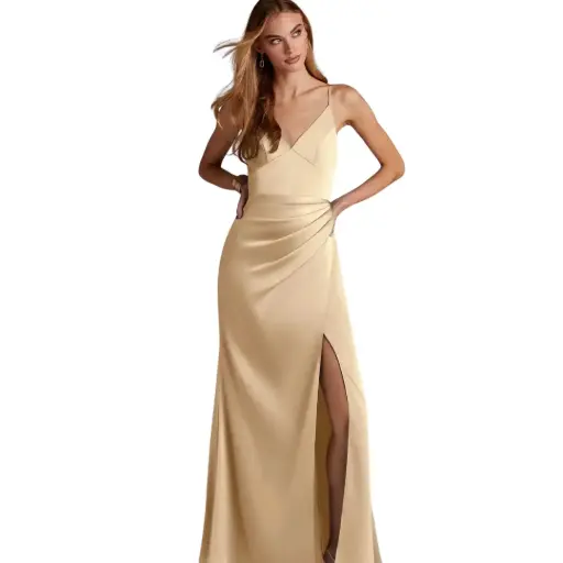 [99480] Vestido Azazie C Beige T 20