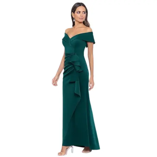 [369498] Vestido Xscape C Verde esmeraldo T L