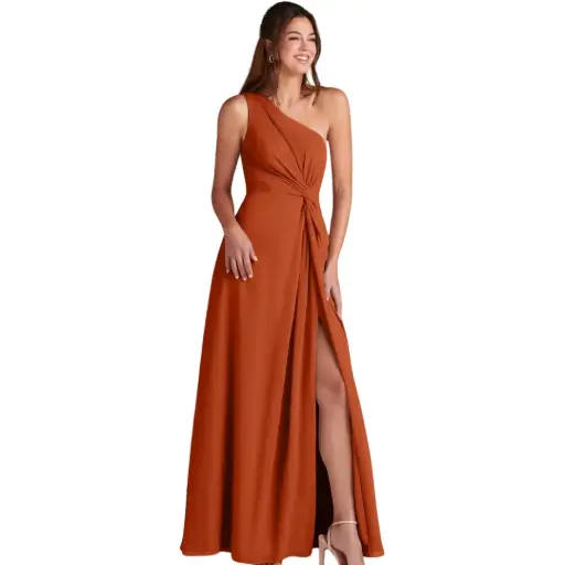 [189780] Vestido Azazie C Marron T 5XL