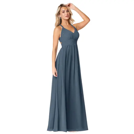 [517861] Vestido Azazie C Azul griseaseo T L