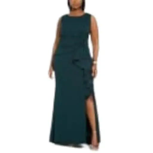 [113303] Vestido Azazie C Verde esmeralda T XXL