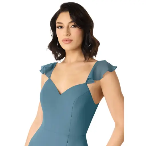 [126040] Vestido Azazie C Azul acua T L