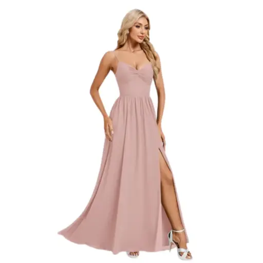 [011215] Vestido Azazie C Palo de rosa T S