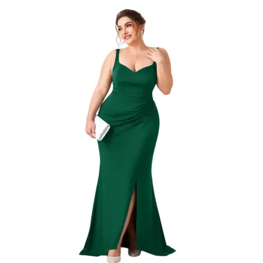 [180563] Vestido Azazie C Verde esmeralda T XXL