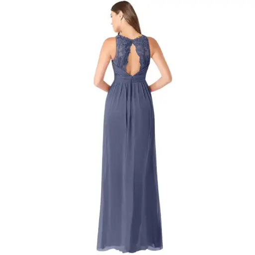 [486716] Vestido Azazie C Azul Griseaso T M