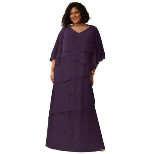 [318768] Vestido Azazie C Morado T 5X