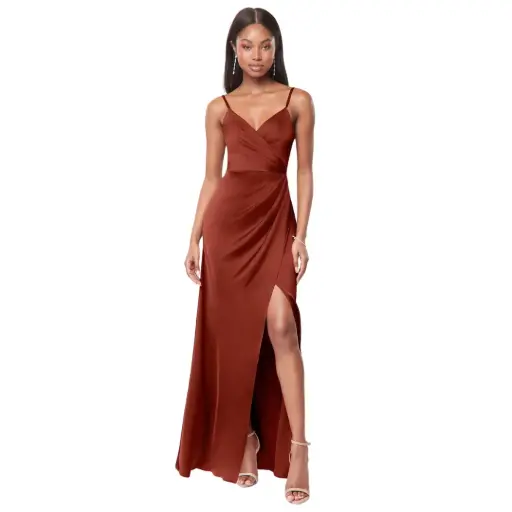 [995113] Vestido Azazie C Rojo T L