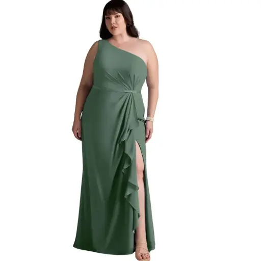 [645617] Vestido Azazie C Verde eucalipto T XL