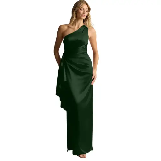 [011220] Vestido Azazie C Verde esmeralda T XL