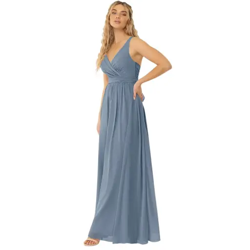 [641189] Vestido Azazie C AZul Dusty T XL