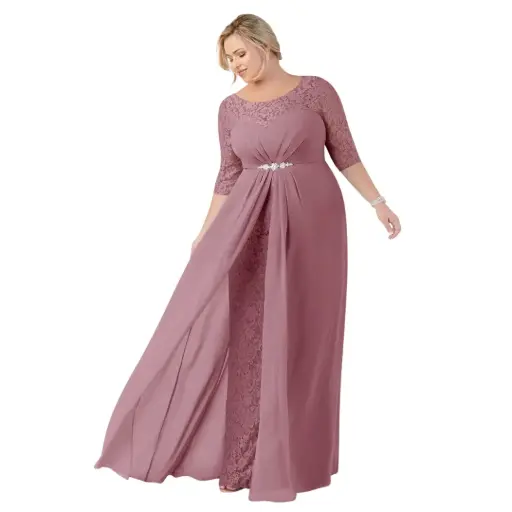 [654656] Vestido Azazie C Rosa desert T 3XL