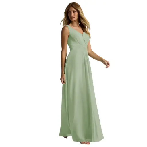 [381004] Vestido Azazie C  Verde Dusty T 3XL