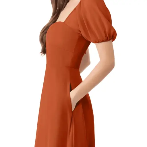 [931521] Vestido Azazie C Marron T L