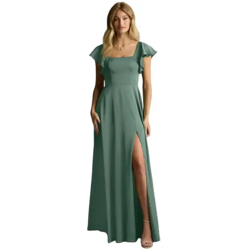 [712804] Vestido Azazie C Verde eucalypto T XL
