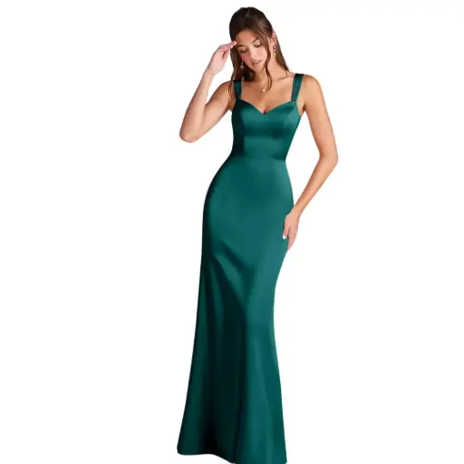 [425522] Vestido Azazie C Verde esmeralda T L