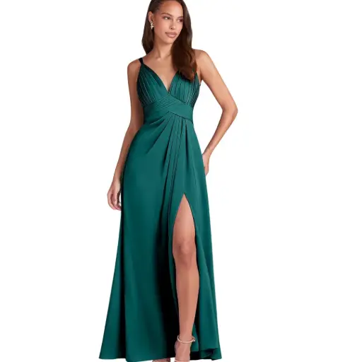 [278105] Vestido Azazie C Verde esmeralda T XXL