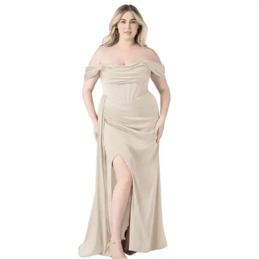 [113195] Vestido Azazie C Rosa coral T M