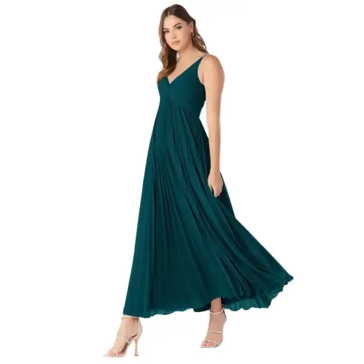 [108328] Vestido Azazie C Verde esmeralda T XXL