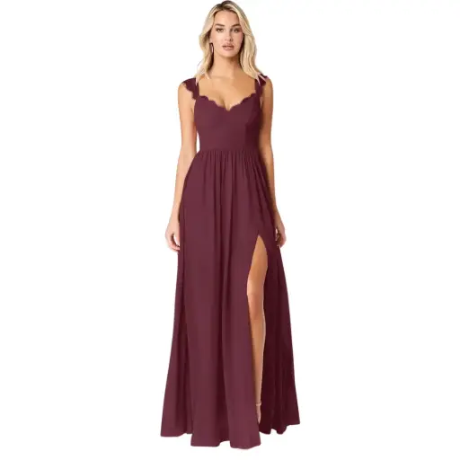[695999] Vestido Azazie C Rojo T L