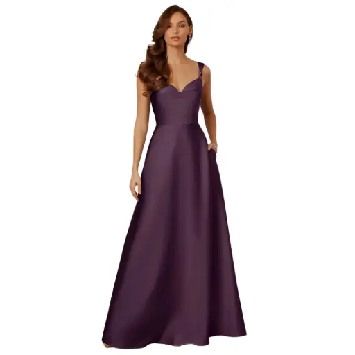 [069821] Vestido Azazie C Morado T S