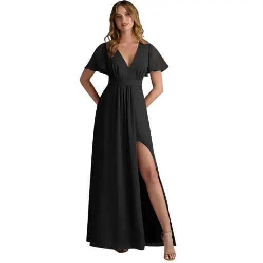 [418089] Vestido Azazie C Negro T XL