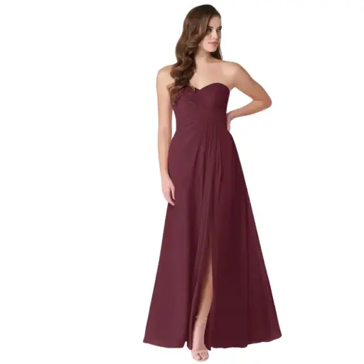 [840602] Vestido Azazie C Vino T XL