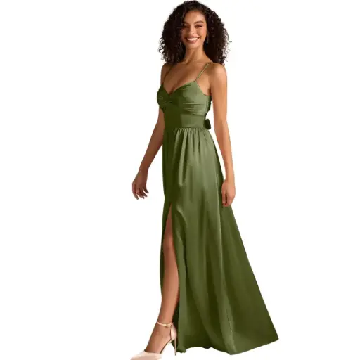 [401994] Vestido Azazie C Verde olivo T 3XL