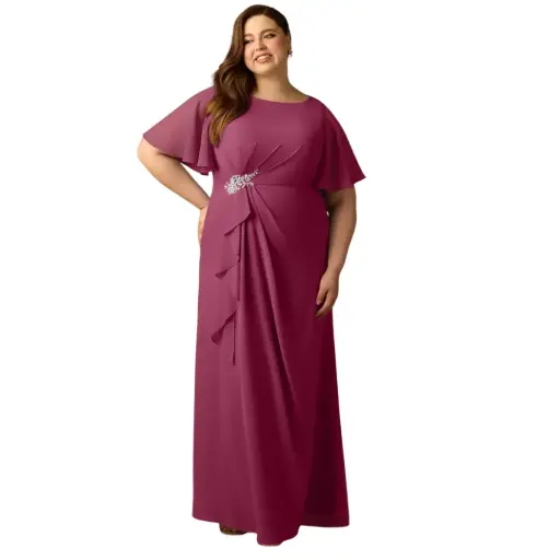 [747904] Vestido Azazie C Rojo T 3XL