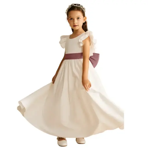 [235454] Vestido Azazie C Blanco - Rosa T 5