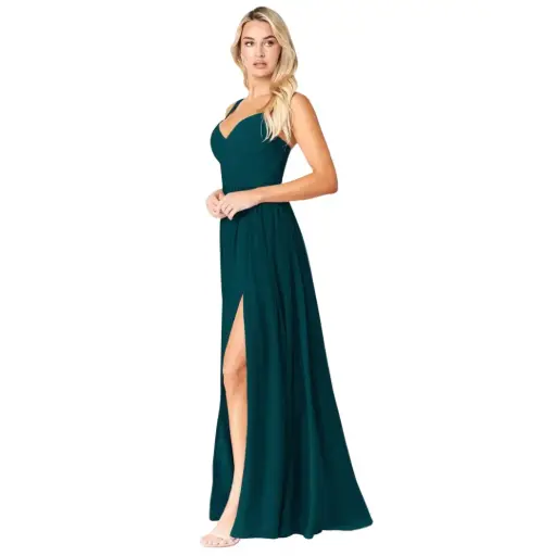 [573488] Vestido Azazie C Verde pino T L