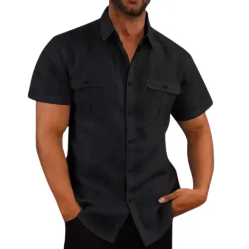[105182] Camisa manga larga Coofandy C Azul marino T M