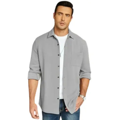 [105185] Camisa manga larga Coofandy C Gris T M