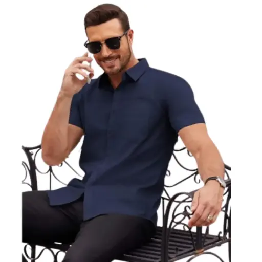 [105192] Camisa Coofandy C Azul Marino T XXL