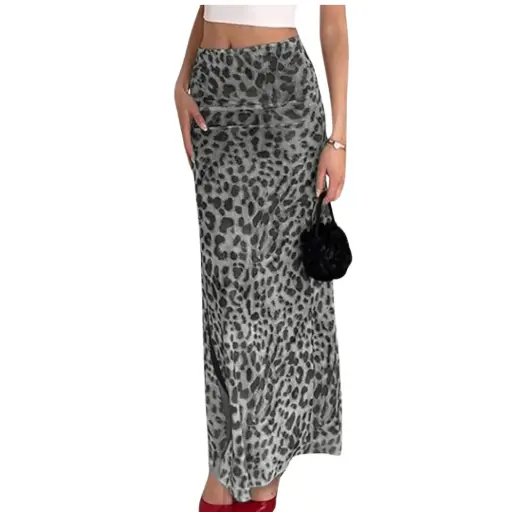 [101180] Falda Shein C Gris- Negro  T XS